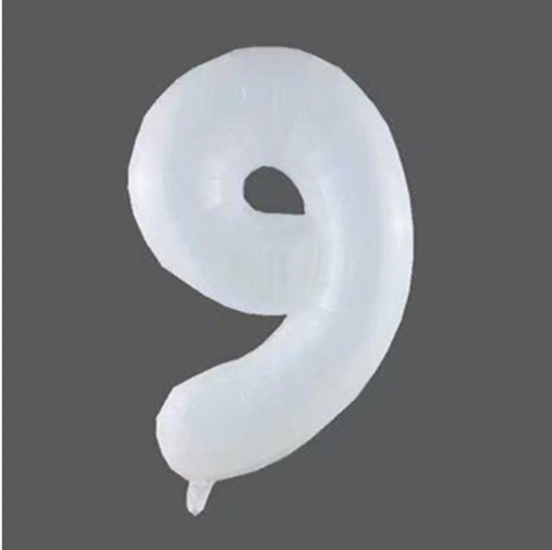 16" Foil Number White