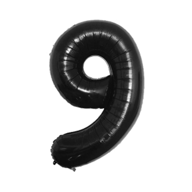 16" Foil Number Black
