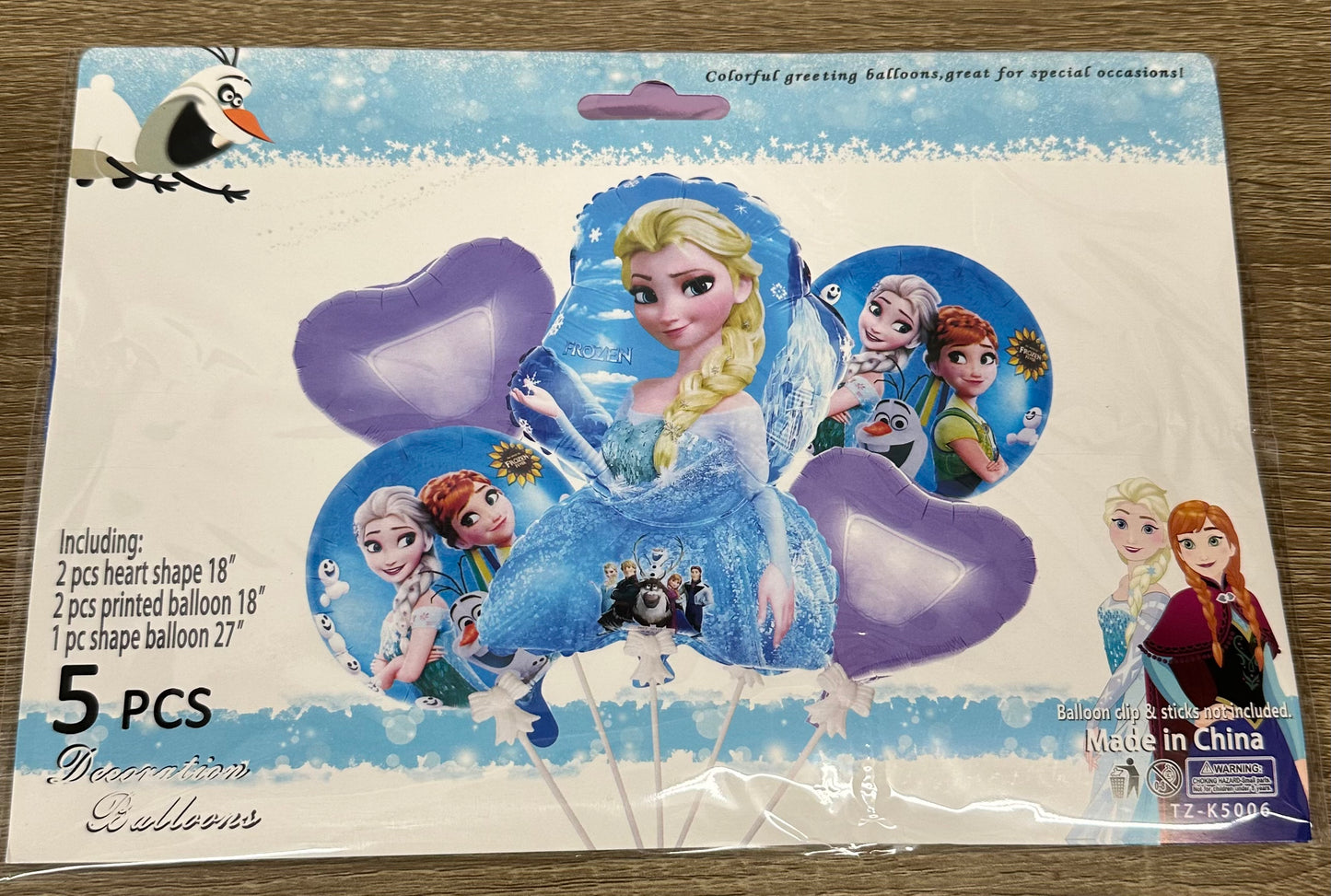 "Frozen" 5pc Balloon Set