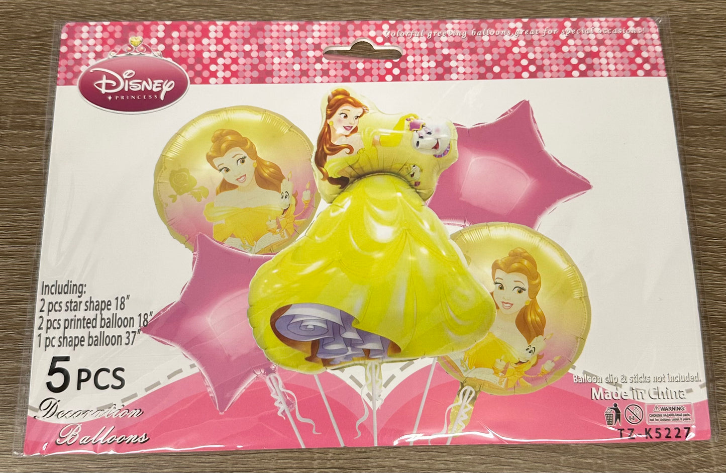 "Princess Belle" 5pc Balloon Set
