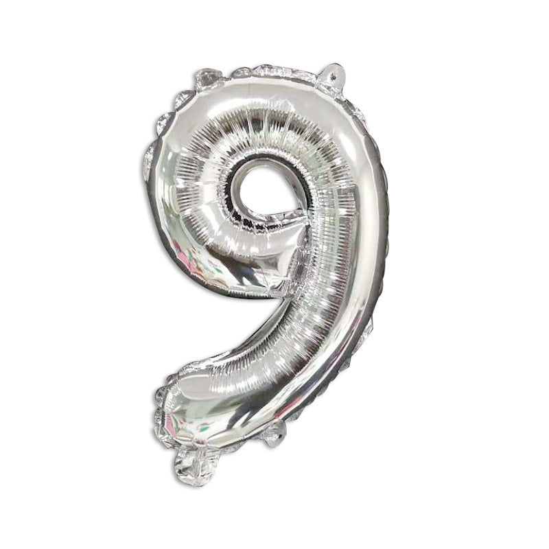 16" Foil Number Silver