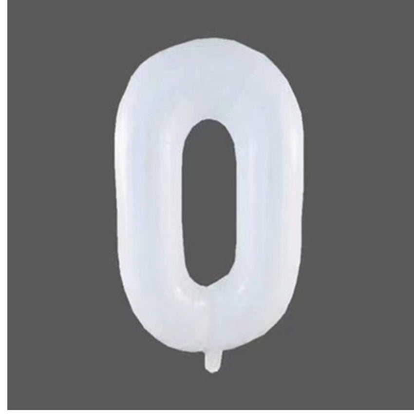 32" Foil Number White