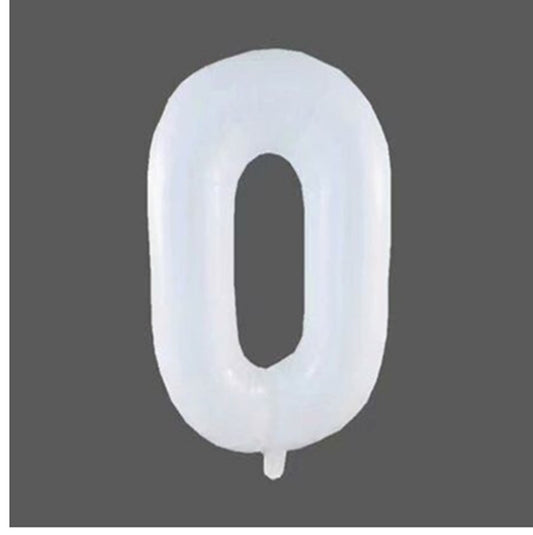 16" Foil Number White
