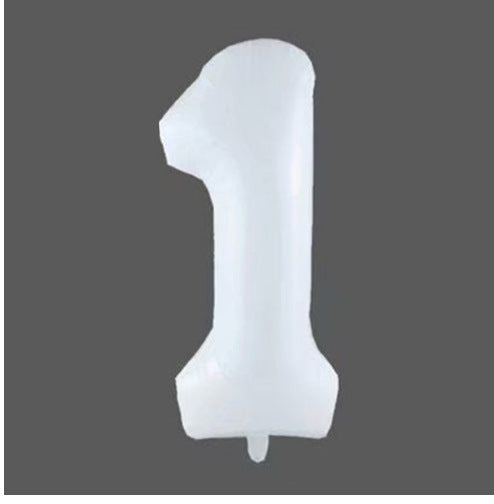 32" Foil Number White