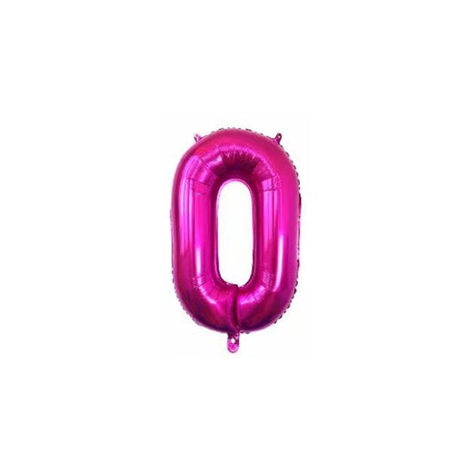 16" Foil Number Fuchsia