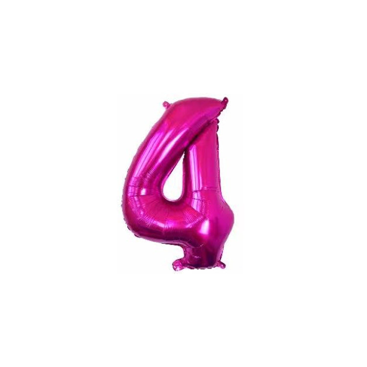 16" Foil Number Fuchsia