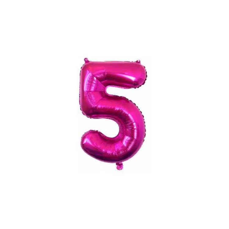 16" Foil Number Fuchsia