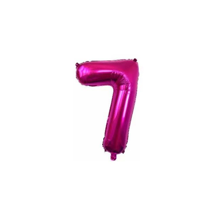 16" Foil Number Fuchsia