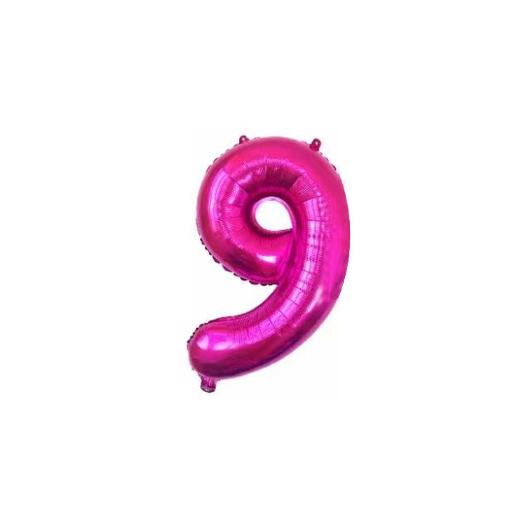16" Foil Number Fuchsia