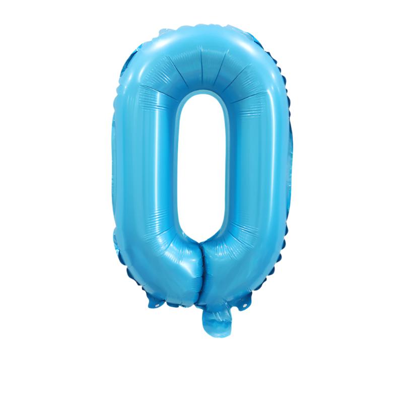 16" Foil Number Cyan
