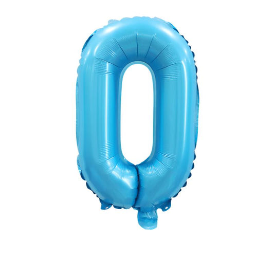 16" Foil Number Cyan