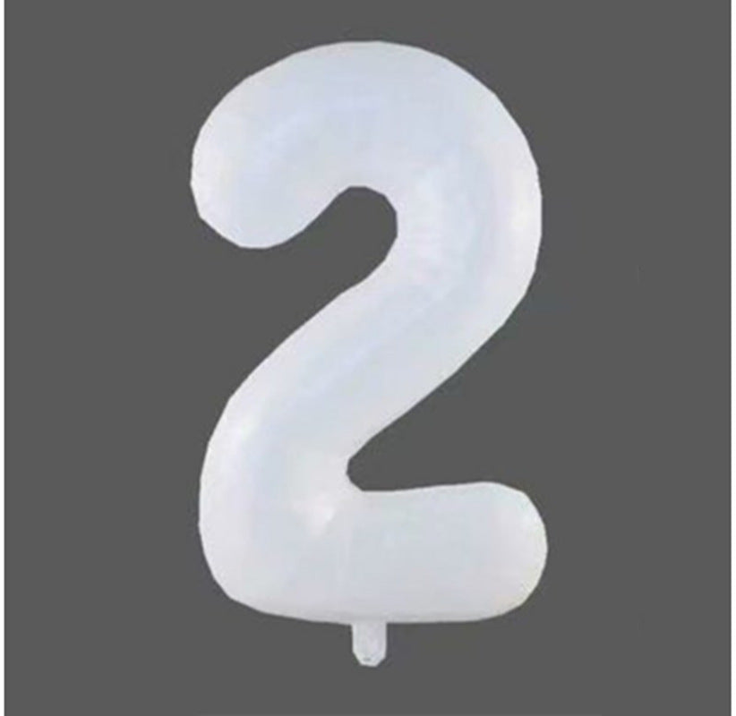 32" Foil Number White