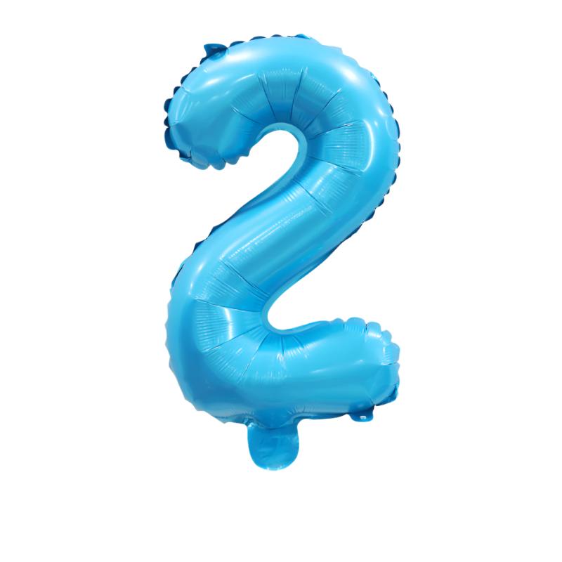 16" Foil Number Cyan