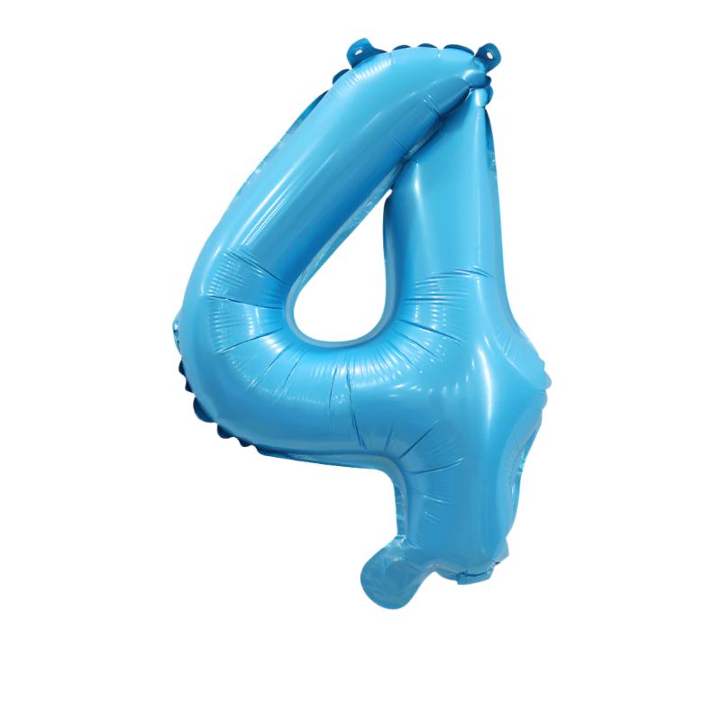 16" Foil Number Cyan