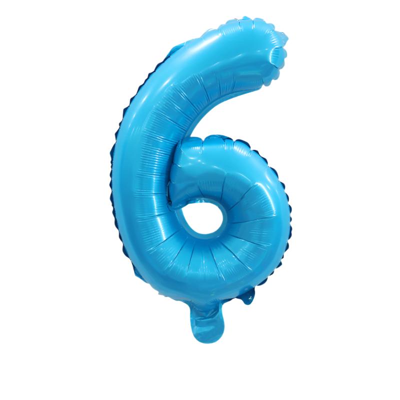 16" Foil Number Cyan