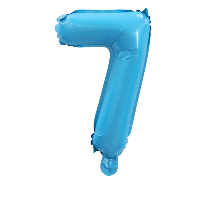 16" Foil Number Cyan