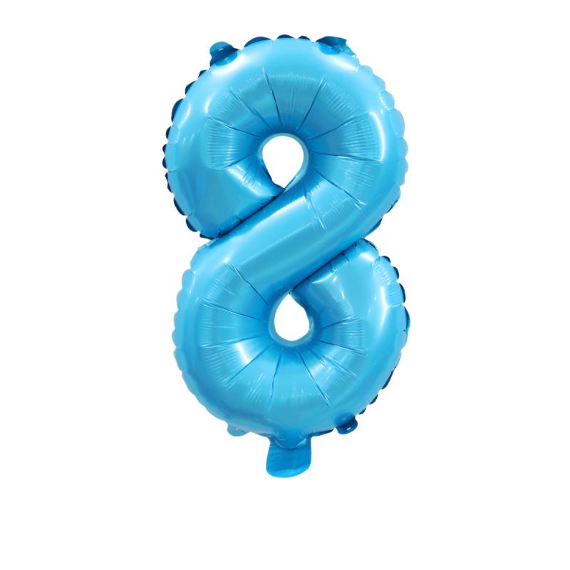 16" Foil Number Cyan