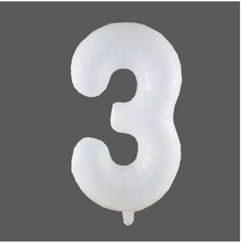 32" Foil Number White