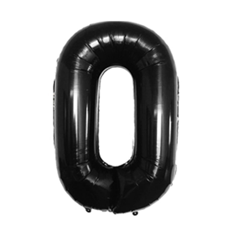 16" Foil Number Black