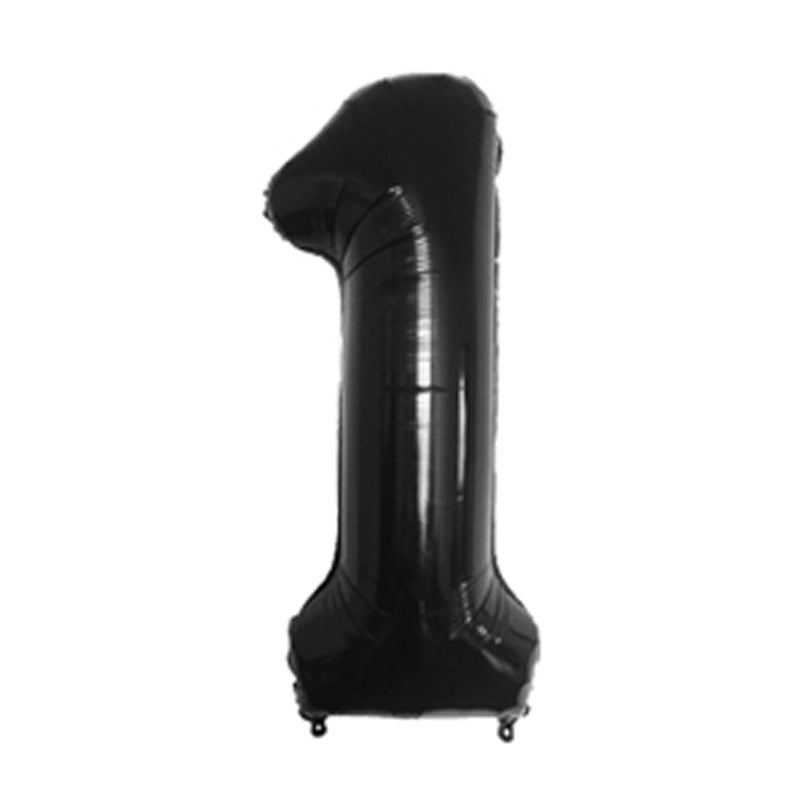 16" Foil Number Black