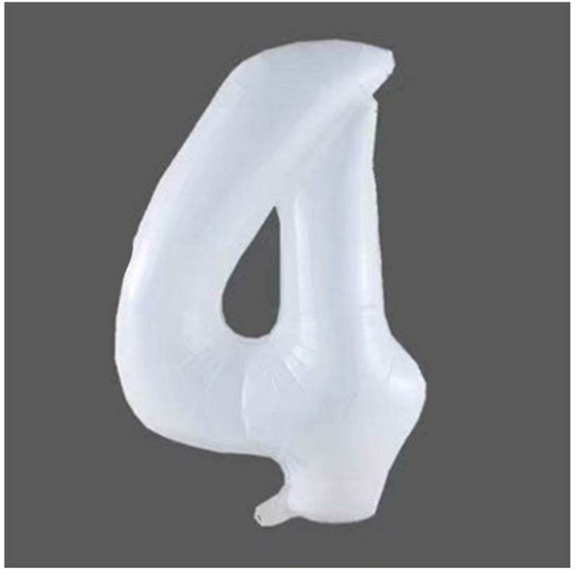 32" Foil Number White