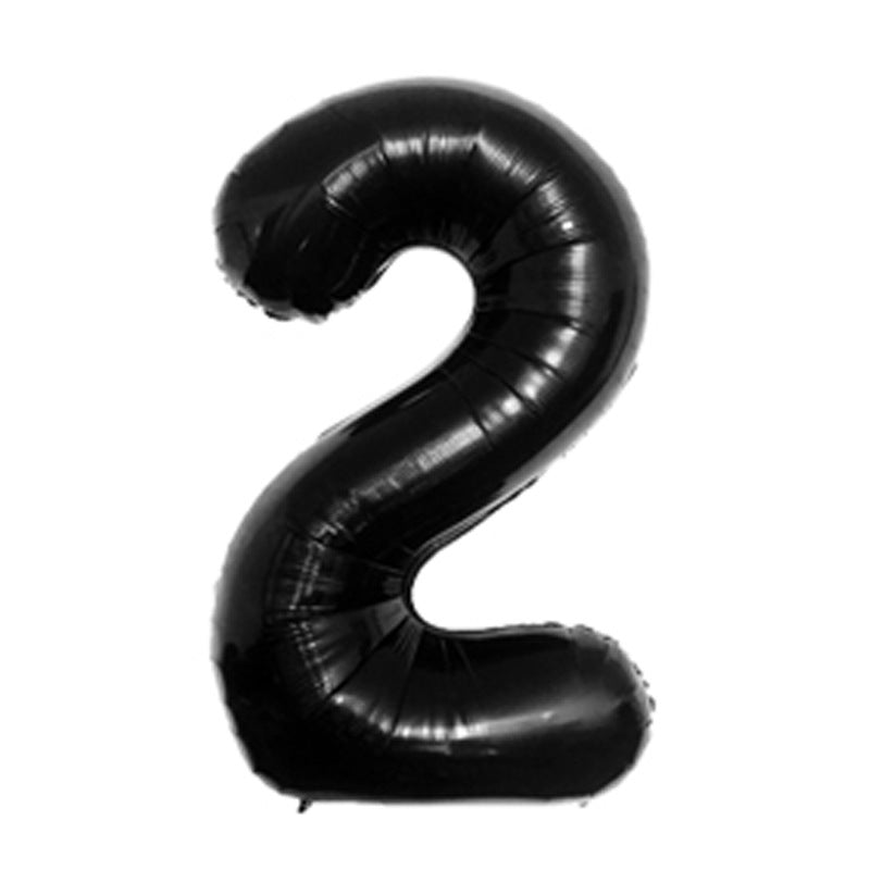 16" Foil Number Black
