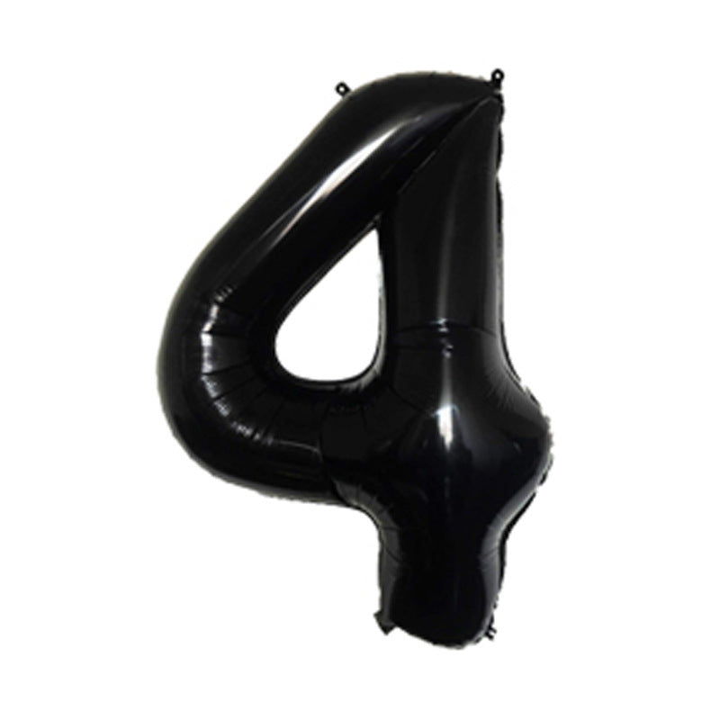 16" Foil Number Black
