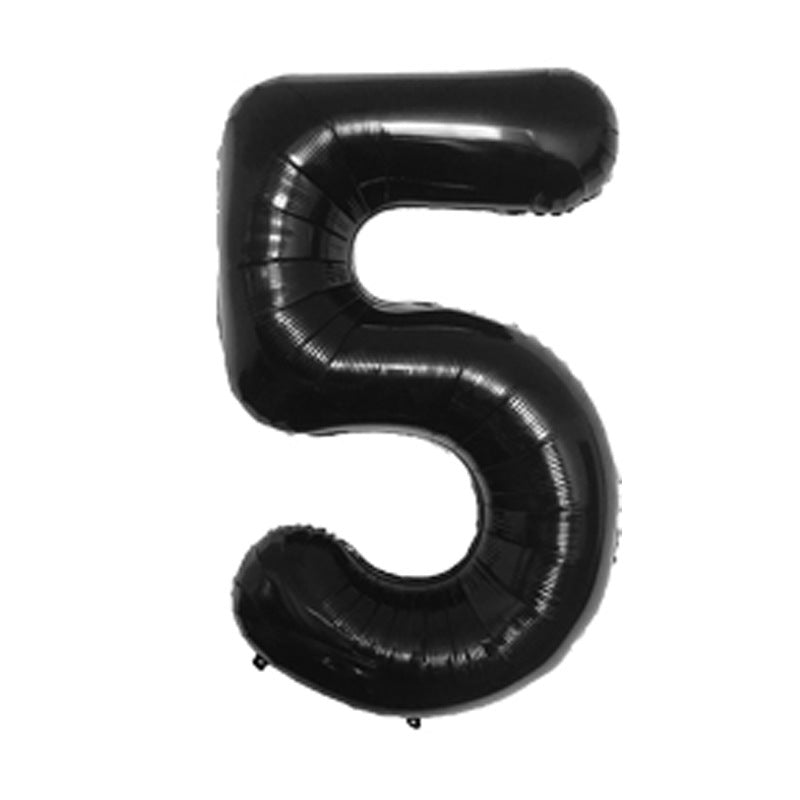 16" Foil Number Black