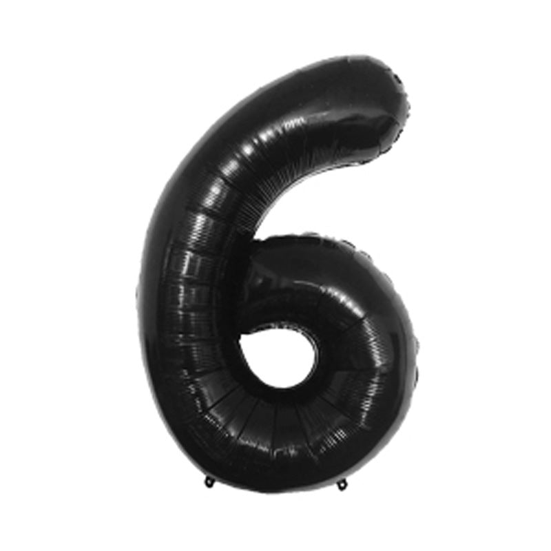 16" Foil Number Black