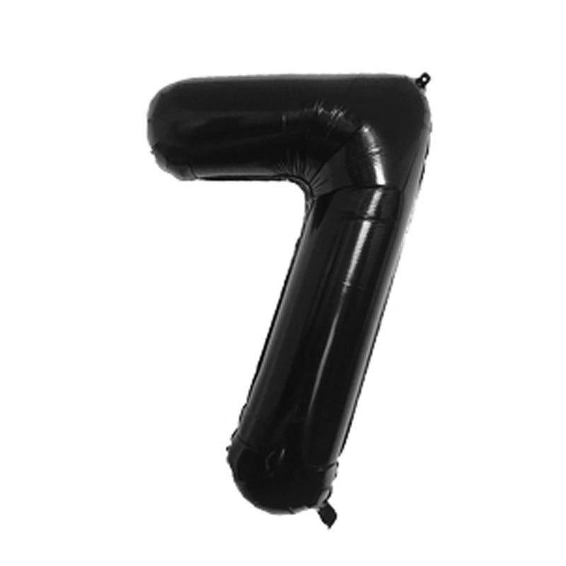 16" Foil Number Black