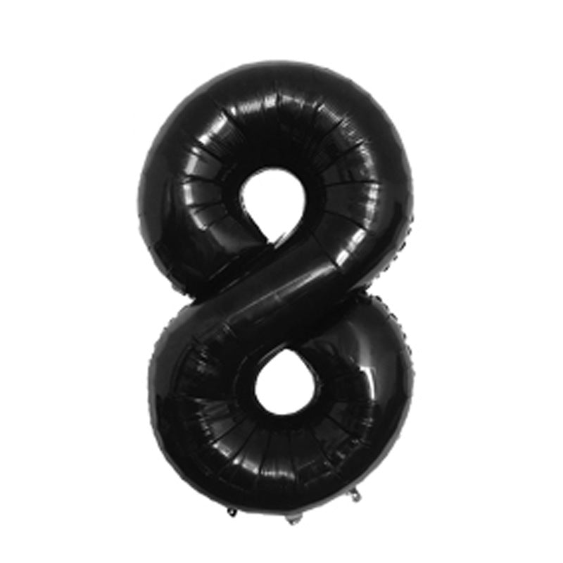 16" Foil Number Black