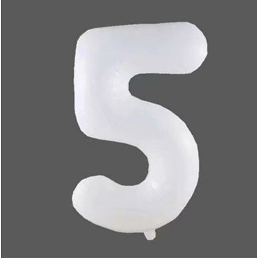 32" Foil Number White