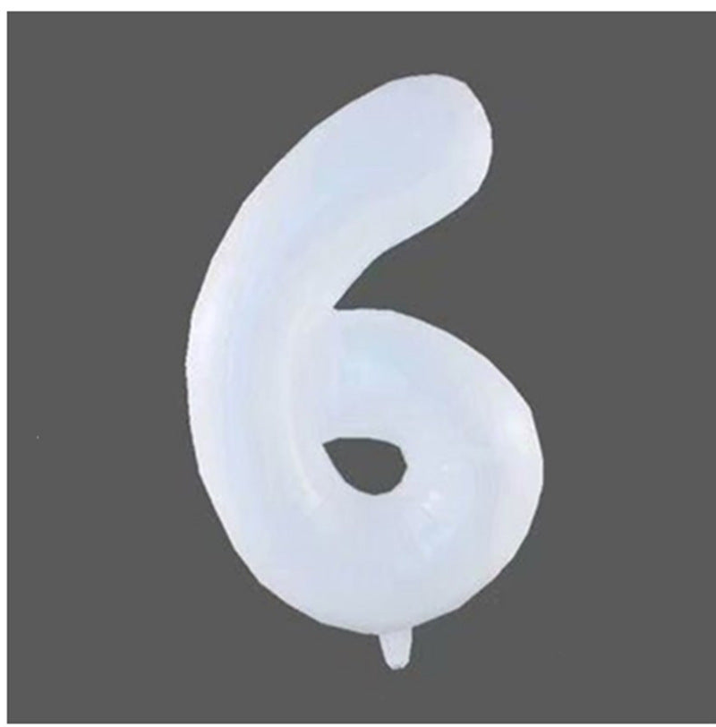 32" Foil Number White