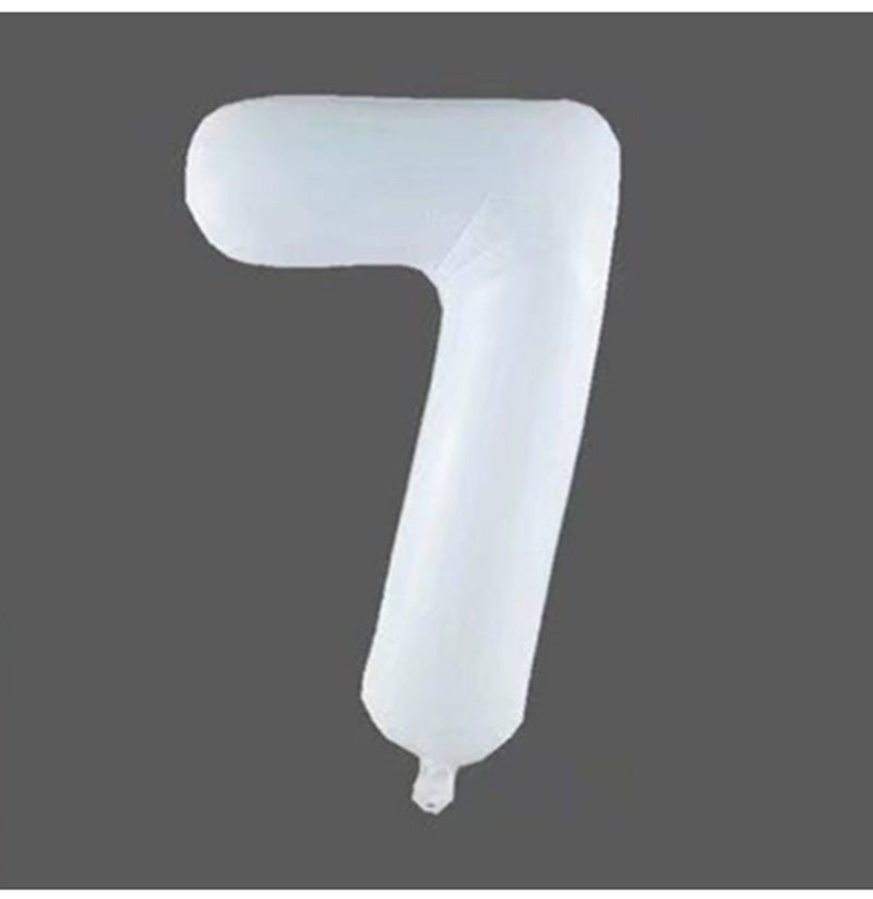 32" Foil Number White