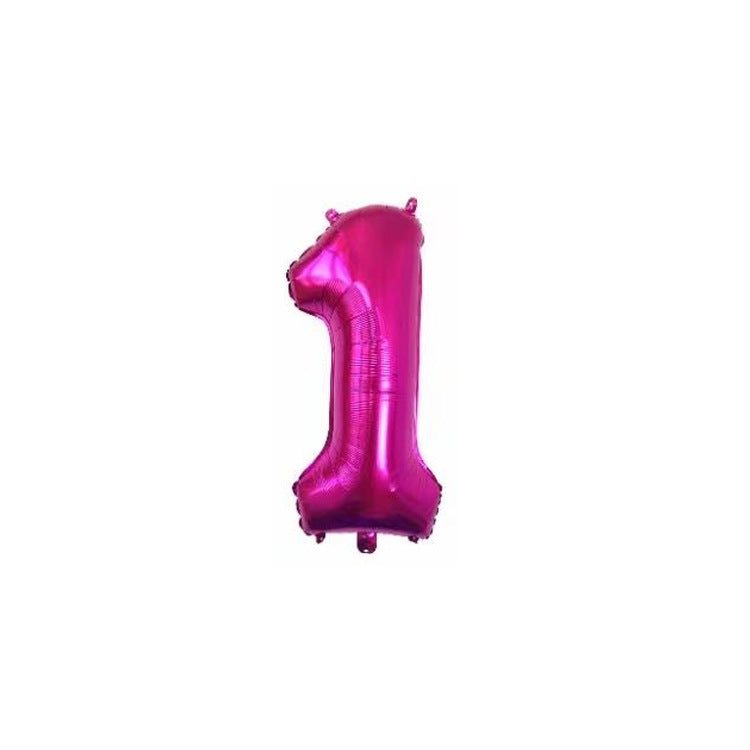16" Foil Number Fuchsia