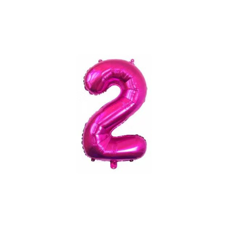 16" Foil Number Fuchsia