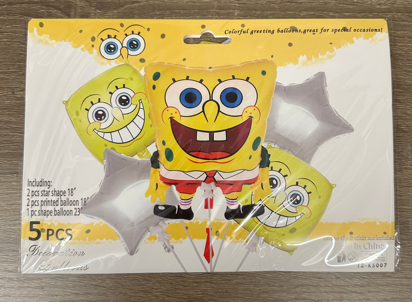 "Sponge Bob" 5pc Balloon Set