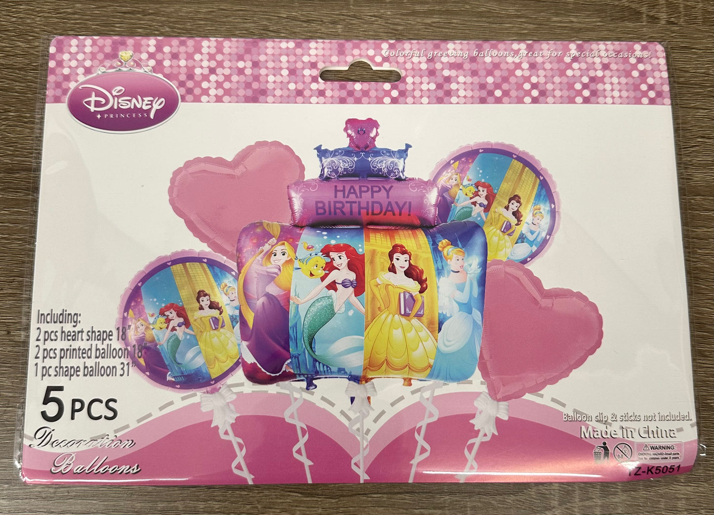 "Princess" 5pc Balloon Set