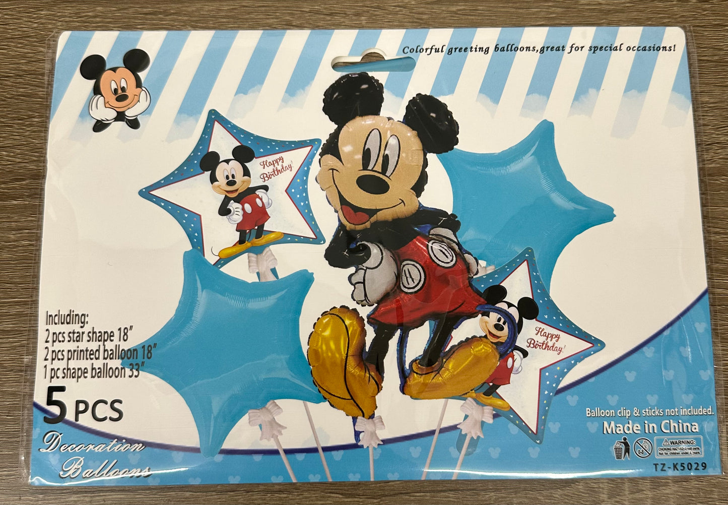 "Mickey Mouse" 5pc Balloon Set