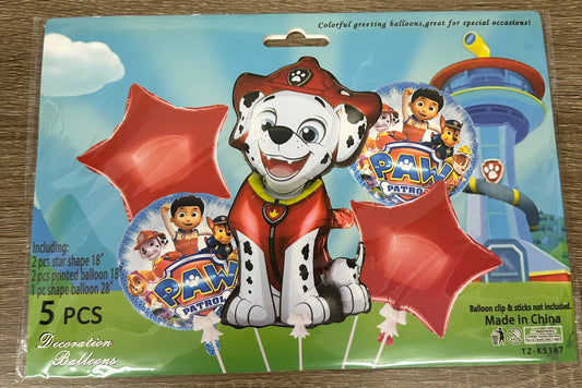 "Paw Patrol" 5pc Balloon Set