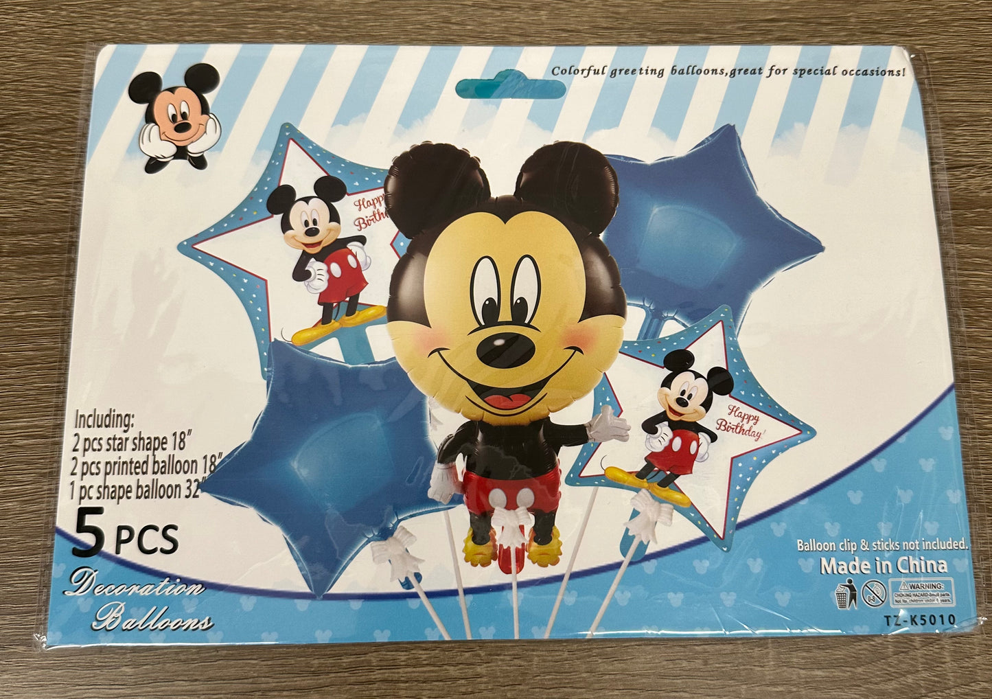 "Mickey Mouse" 5pc Balloon Set