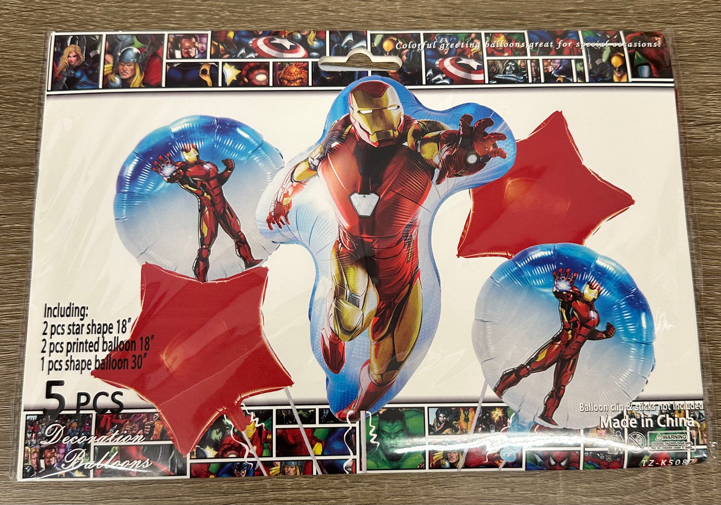 "Iron Man" 5pc Balloon Set