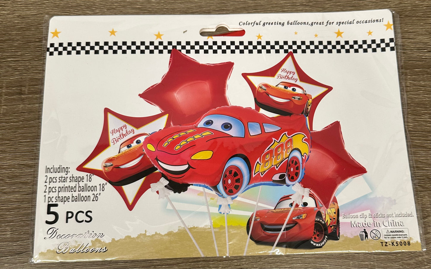 "Light McQueen" 5pc Balloon Set