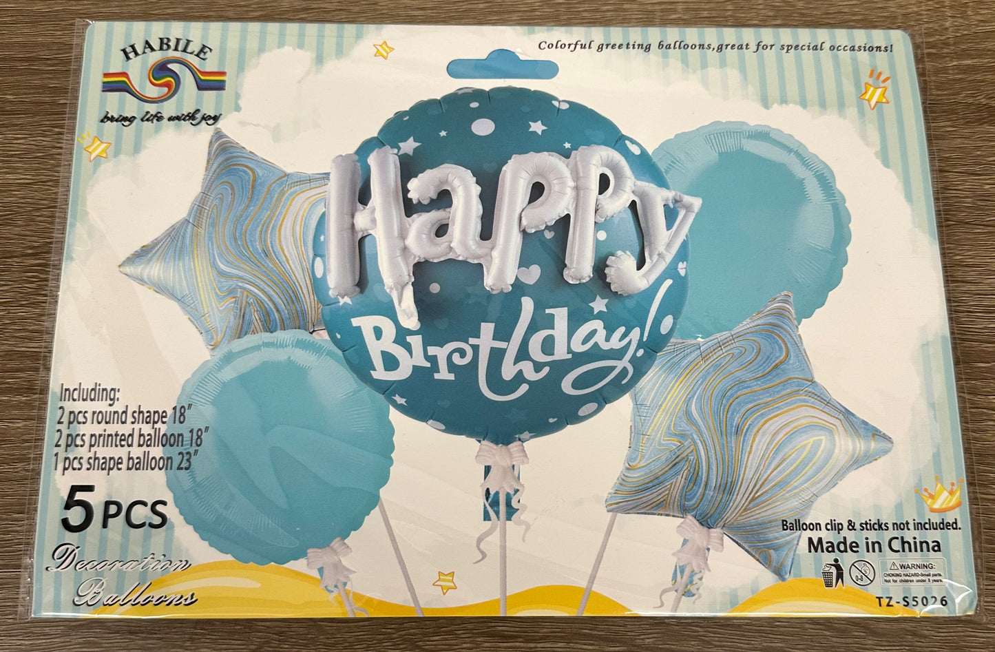 "Happy Birthday" 5pc Balloon Set