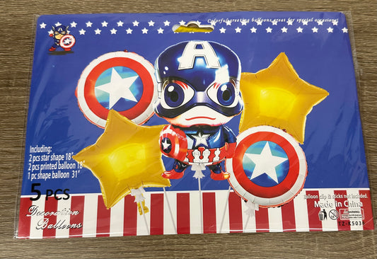 "Captain America" 5pc Balloon Set
