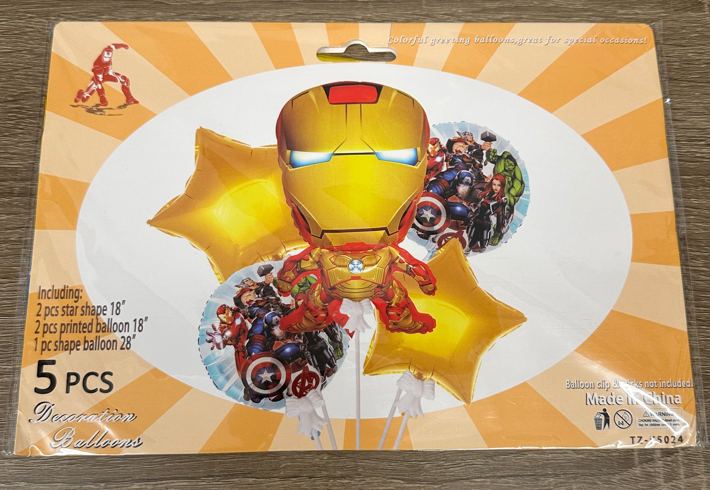 "Iron Man" 5pc Balloon Set