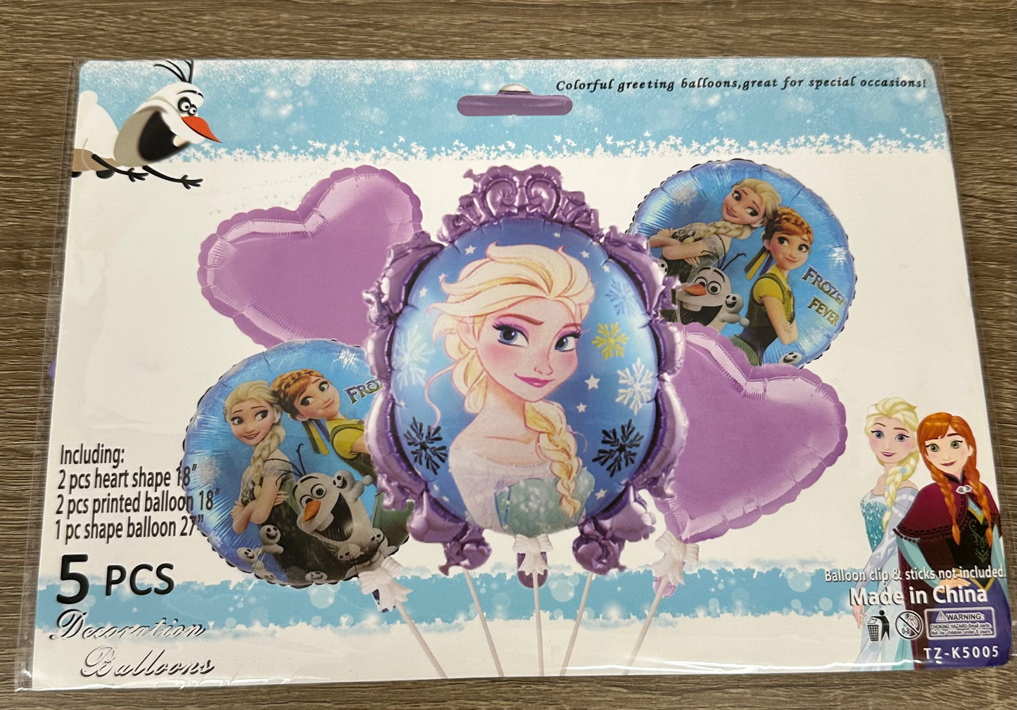 "Frozen" 5pc Balloon Set