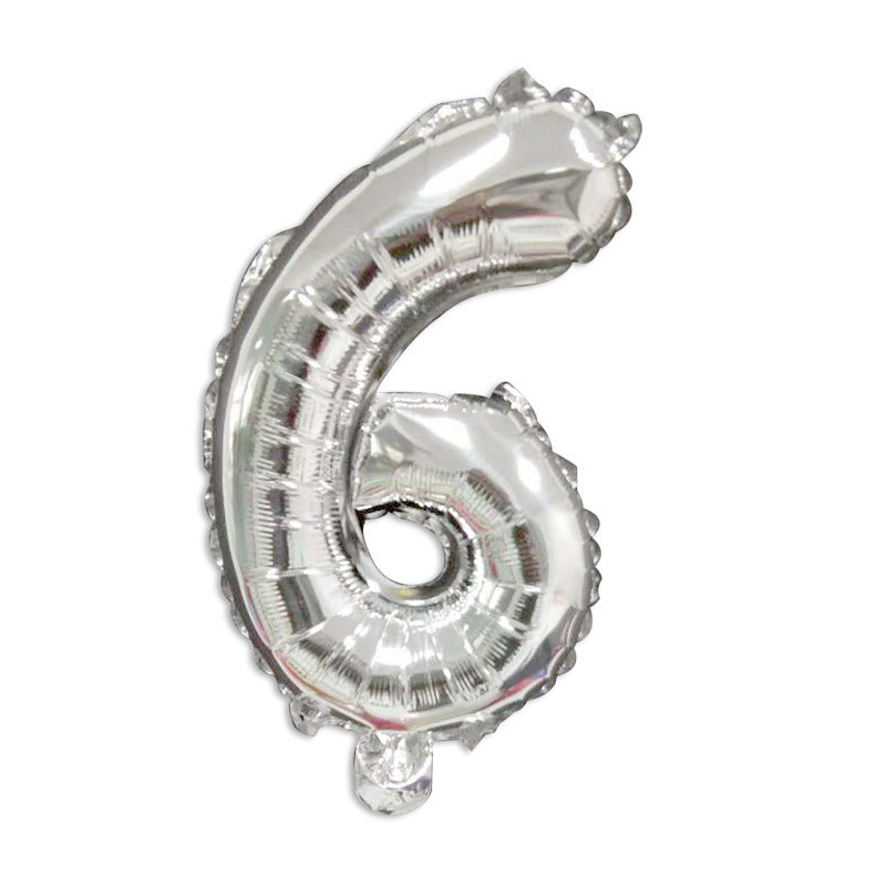 16" Foil Number Silver
