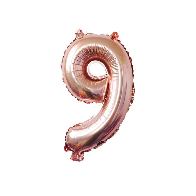 32" Foil Number Rose Gold
