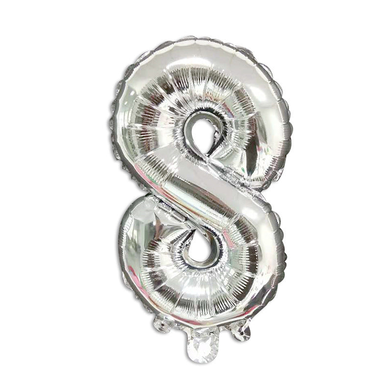 16" Foil Number Silver